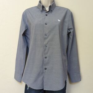Abercrombie and Fitch Stretch Ladies Sz XS Blouse Business Travel Gray Button Up